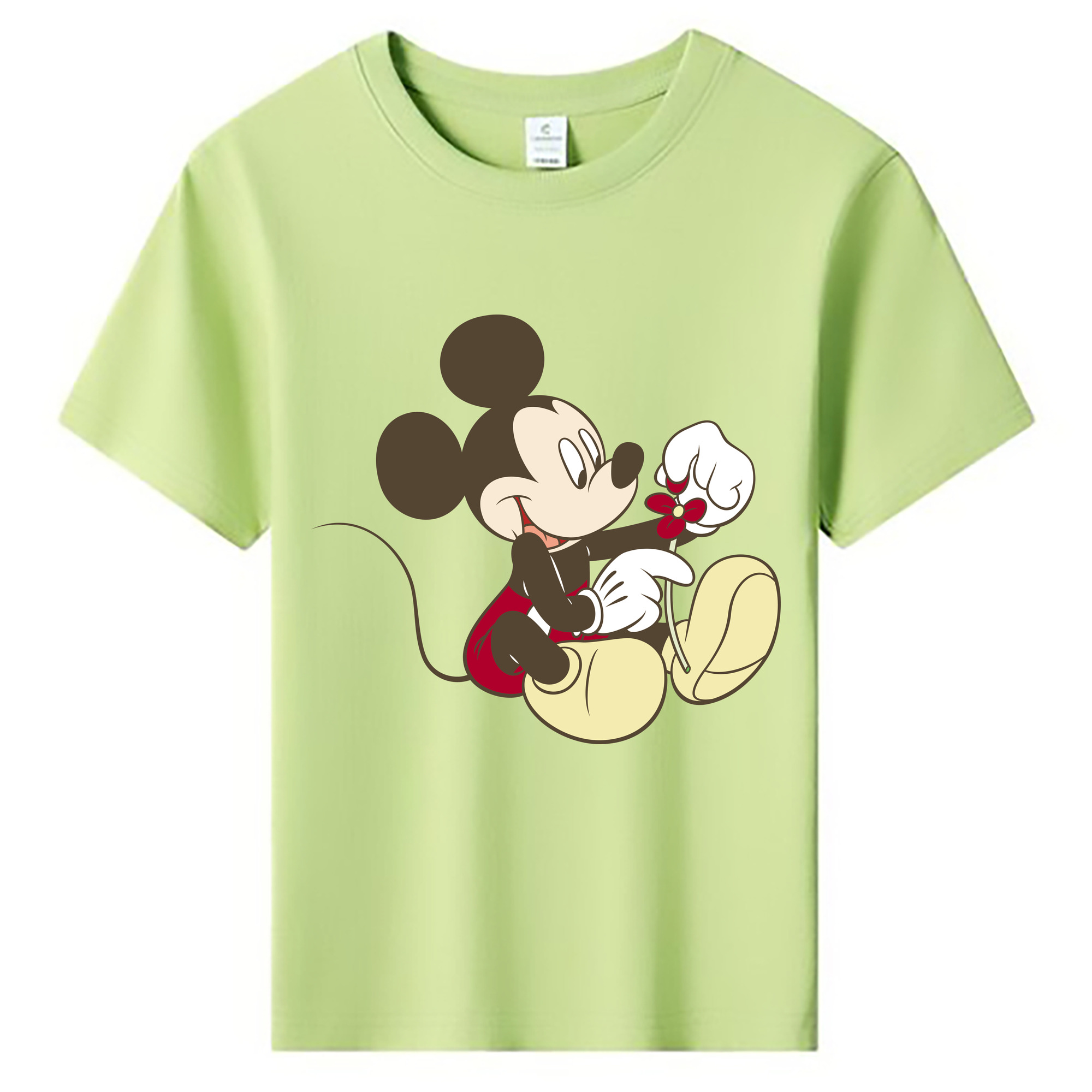 ミッキーマウス Mickey Mouse 綿100％キッズTシャツ（フロントプリント）
